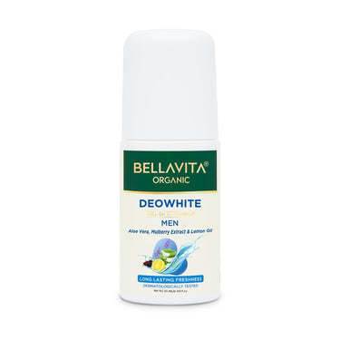 Bella Vita Organic Deo White Deodorant For Men Long Lasting Freshness, 50ml Natural Roll On & Organic Deo White Deodorant For Women Long Lasting, 50ml